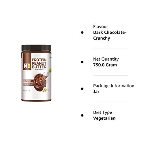 MuscleBlaze MuscleBlaze Fit High Protein Peanut Butter, Crunchy (Dark Chocolate Spread, 750g) | 27g Protein | With Pea Protein & Whey Protein Concentrate