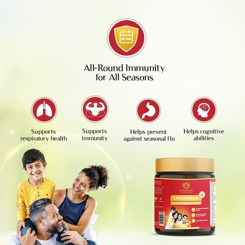 Maharishi Ayurveda Maharishi Ayurveda Authentic Chyavanprash | Immunity Booster For All Seasons Chyawanprash | With Pure Vanshlochan | For Strength & Stamina (500gm)
