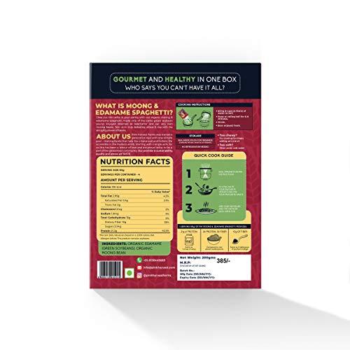 Pink Harvest Farms Pink Harvest Farms Moong & Edamame Spaghetti Noodles | No Rice - No Maida | Vegan | Gluten Free | High Protein | 3 x 200gm Pack