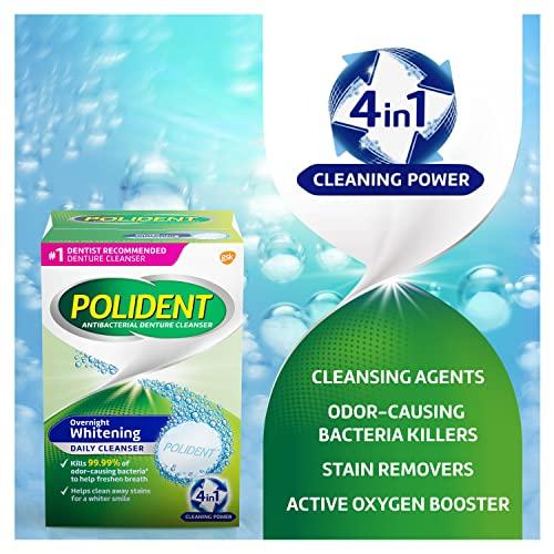 Polident Polident Antibacterial Overnight Denture Cleanser Triplemint - 120 Tablets