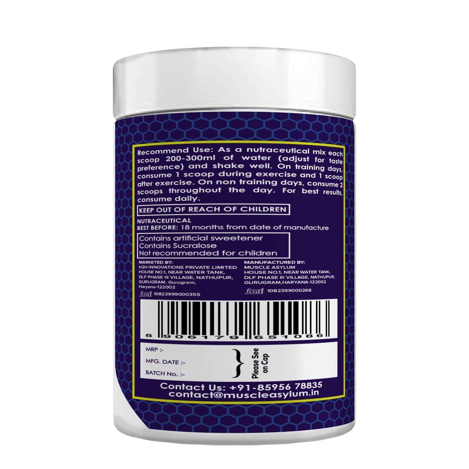 Muscle Asylum Muscle Asylum Creatine monohydrate powder - (Unflavoured) 250gm & BCAA - (Litchi Candy) 300g