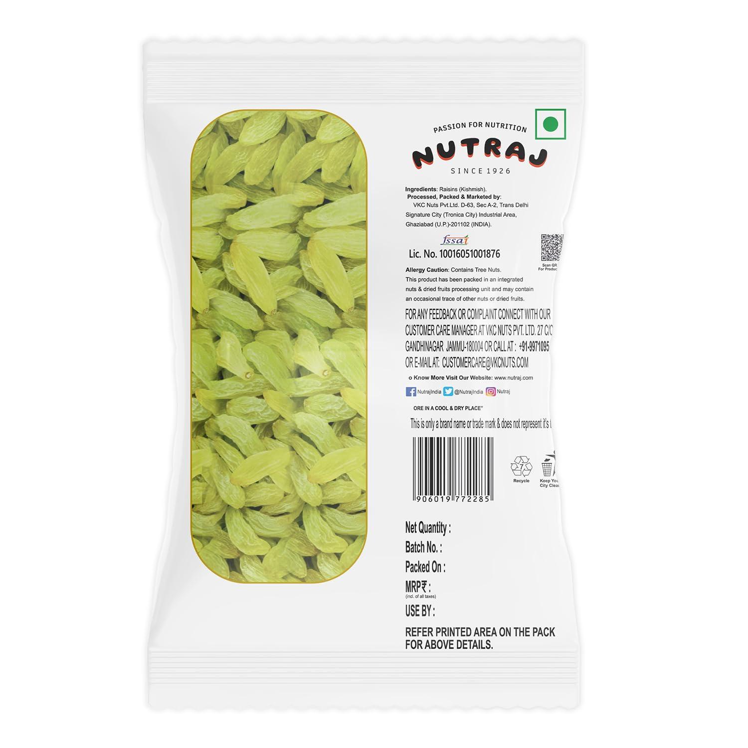 Nutraj Nutraj Dry Fruit Combo Almond, Cashews, Raisin, Walnut Kernels 400g (100g Each) | Badam | Kaju | Akhroth giri | Nutritious, Delicious & Crunchy | Rich in Magnesium, Copper & Phosphorus