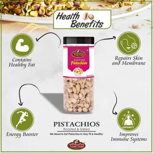 Yum Yum YUM YUM Premium Daily Needs Fresh and Healthy Dry Fruits Combo Pack 1Kg (Almonds 250g, Cashews 250g, Pistachios 250g & Kishmish Raisins 250g) Jar Each