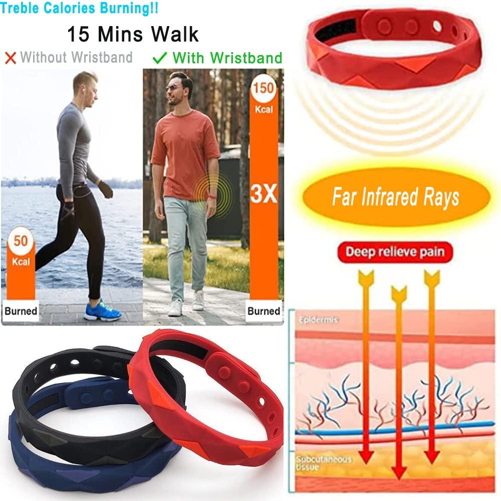 Generic Redup Far Infrared Negative Ions Wristband Anti-Static Silicone Balance Energy Sports Unisex-Adult Bracelet, Waterproof, Sweatproof, Washable, Lymph Drainage Magnetic Bracelet