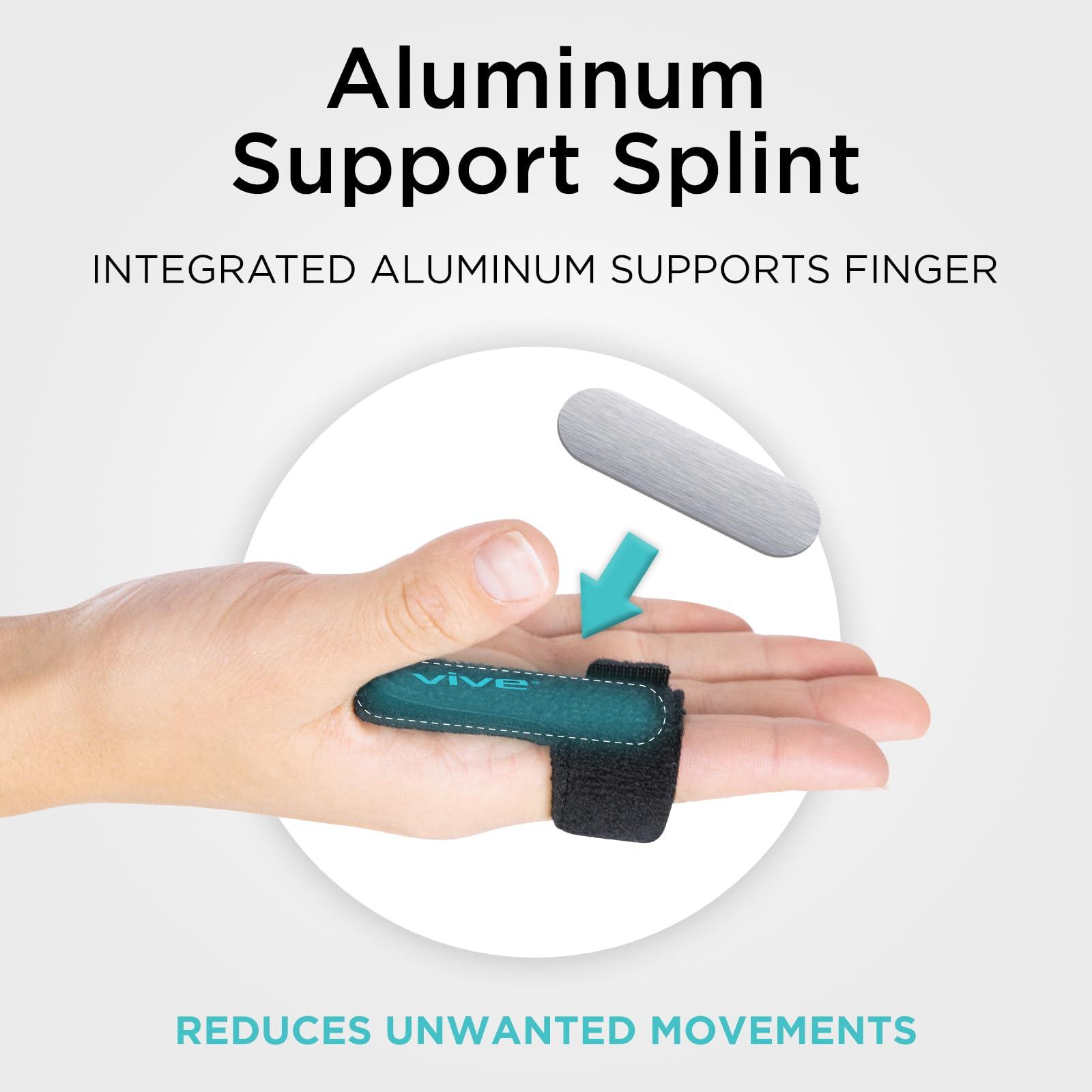 Vive Trigger Finger Splint by Vive - Support Brace for Straightening Curved, Bent, Locked & Stenosing Tenosynovitis Hands - Tendon Release & Pain Relief