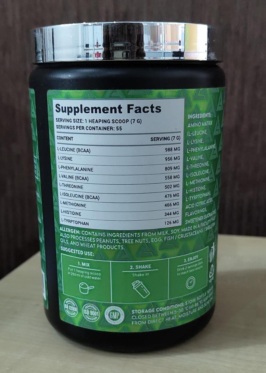 Lazar Angelov Nutrition LAZAR ANGELOV NUTRITION Essential Amino Powder EAA 55 Serv new- Intra Workout/Post Workout,9 Essential Amino acids for Muscle Recovery & Growth Free T SHIRT (PINEAPPLE)