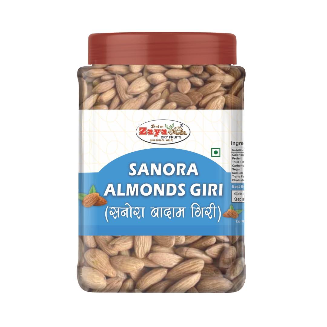 ZAYA DRYFRUITS Zaya Dryfruits Sanora Badam Giri,Australian Badam,Spanish Almonds,Big Size Almonds,Large Badam Giri,100% Natural Almonds (500G)