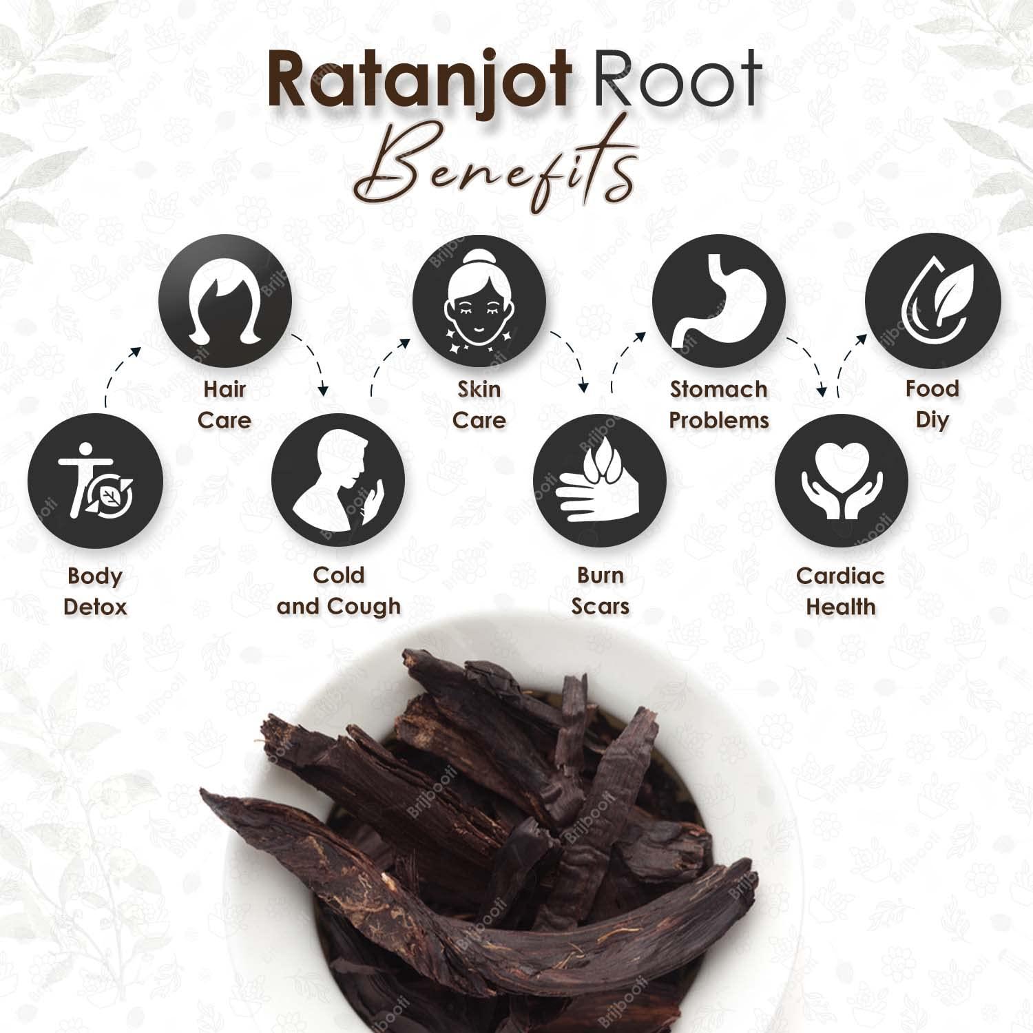 BrijBooti BrijBooti Birju Mahavir Ratanjot - Alkanna Tinctoria -Alkanet Root 400 Gr